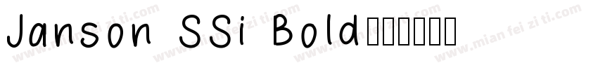 Janson SSi Bold字体转换